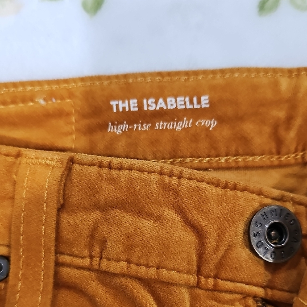 AG Adriano Goldschmied Isabelle High-Rise Straight Crop Jeans - Used